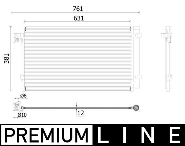 MAHLE ORIGINAL Air conditioning condenser Article number: AC 896 000P cheaply