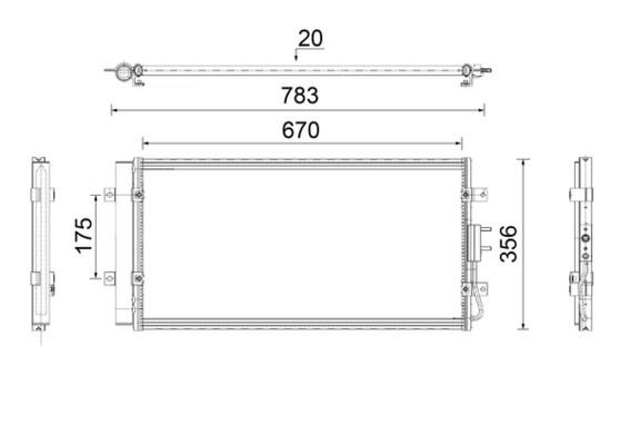 MAHLE ORIGINAL Air conditioning condenser Article number: AC 921 000P cheaply