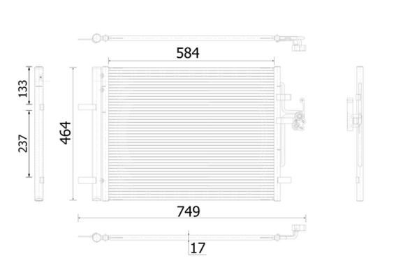 MAHLE ORIGINAL Air conditioning condenser Article number: AC 934 000S cheaply