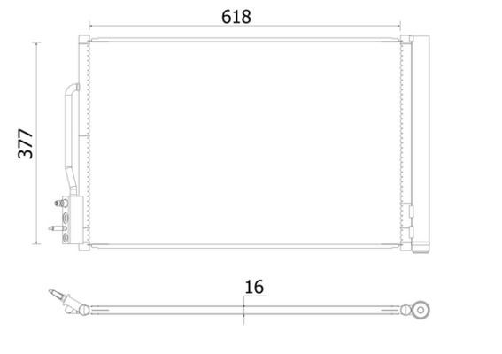 MAHLE ORIGINAL Air conditioning condenser Article number: AC 955 000S cheaply