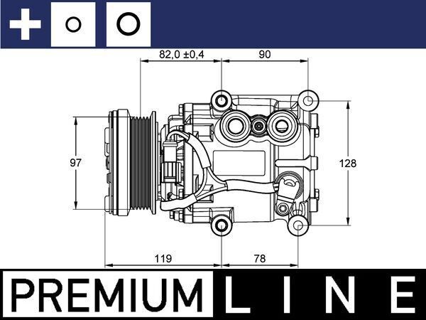 MAHLE ORIGINAL Air conditioning compressor Article number: ACP 22 000P cheaply