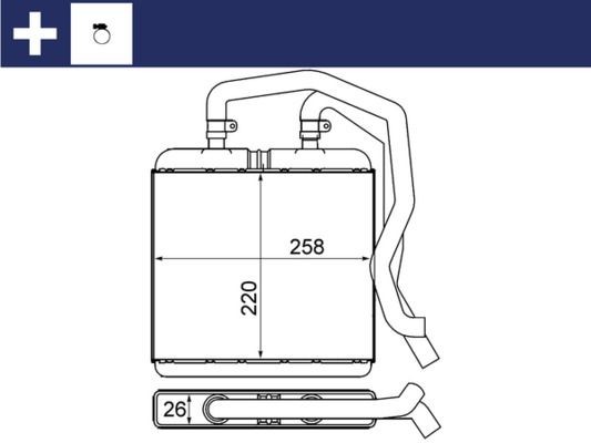 MAHLE ORIGINAL Heater matrix Article number: AH 12 000S cheaply