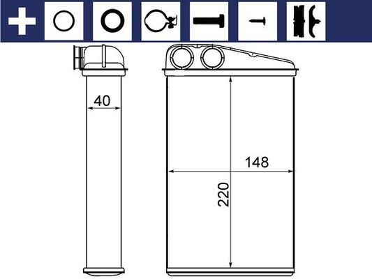 MAHLE ORIGINAL Heater matrix Article number: AH 17 000S cheaply