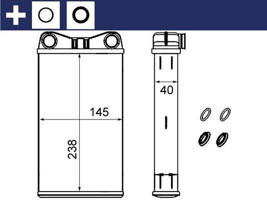 MAHLE ORIGINAL Soojusvaheti, salongiküte Artikli number: AH 239 000S soodsalt