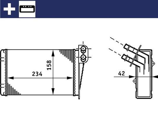MAHLE ORIGINAL Heater matrix Article number: AH 73 000S cheaply