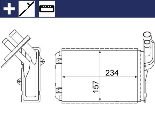MAHLE ORIGINAL Heater matrix Article number: AH 99 000S cheaply