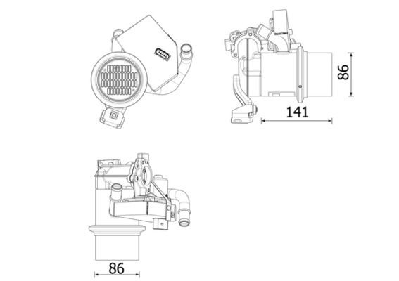 MAHLE ORIGINAL CE 14 000P EGR køler BEETLE 2.0 TDI 110 HK Diesel 2019