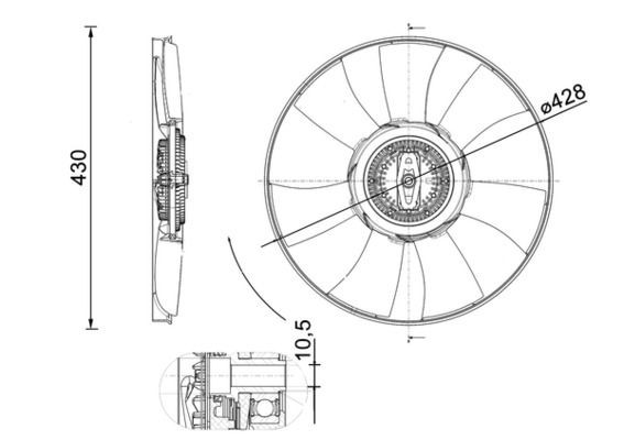 MAHLE ORIGINAL Fan, radiator Article number: CFF 529 000P cheaply