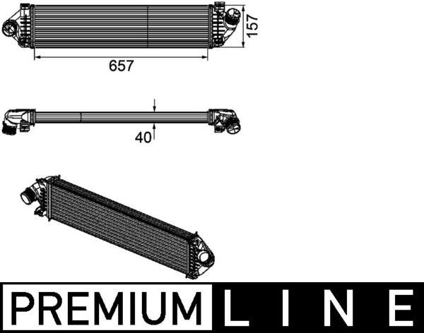 MAHLE ORIGINAL Intercooler Varenummer: CI 190 000P billige