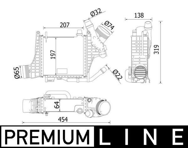 MAHLE ORIGINAL Intercooler Article number: CI 541 000P cheaply