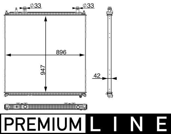 MAHLE ORIGINAL Low Temperature Cooler, intercooler Article number: CIR 11 000P cheaply