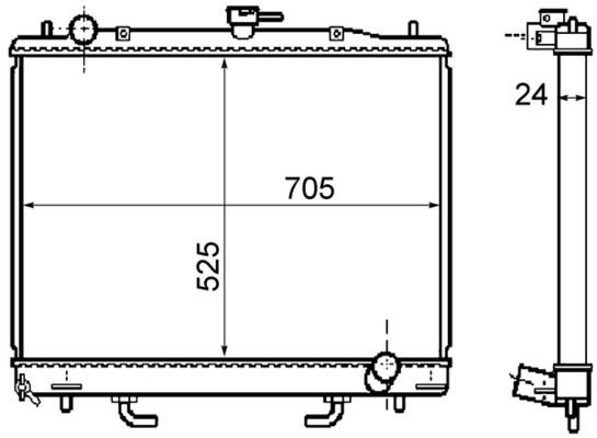 MAHLE ORIGINAL Engine radiator Article number: CR 1072 000S cheaply