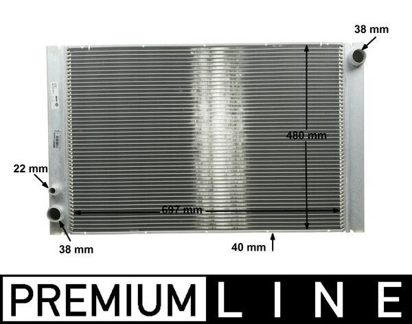MAHLE ORIGINAL Engine radiator Article number: CR 1204 000P cheaply
