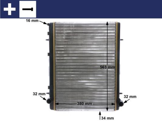 MAHLE ORIGINAL Køler, motorkøling Varenummer: CR 2033 000S billige