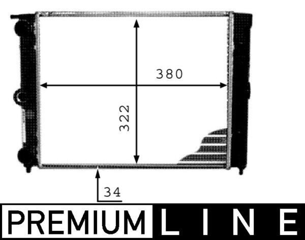 MAHLE ORIGINAL Engine radiator Article number: CR 344 000P cheaply
