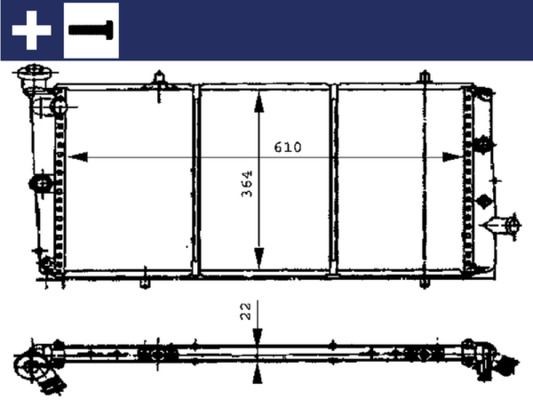 MAHLE ORIGINAL Radiaator, mootorijahutus Artikli number: CR 444 000S soodsalt