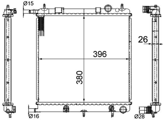 MAHLE ORIGINAL Radiaator, mootorijahutus Artikli number: CR 556 000S soodsalt