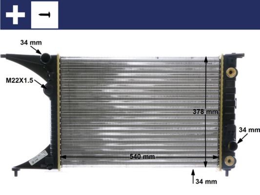 MAHLE ORIGINAL Engine radiator Article number: CR 559 000S cheaply