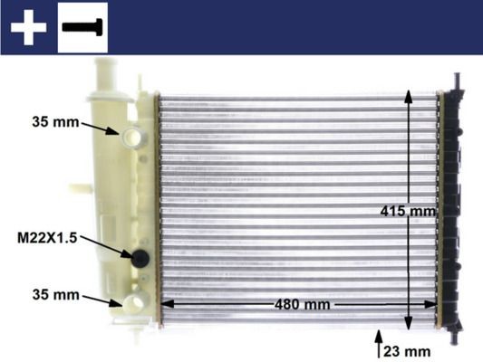 MAHLE ORIGINAL Engine radiator Article number: CR 630 000S cheaply