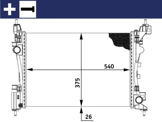 MAHLE ORIGINAL Engine radiator Article number: CR 773 000S cheaply