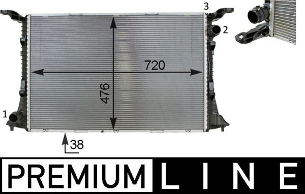 MAHLE ORIGINAL Engine radiator Article number: CR 82 000P cheaply