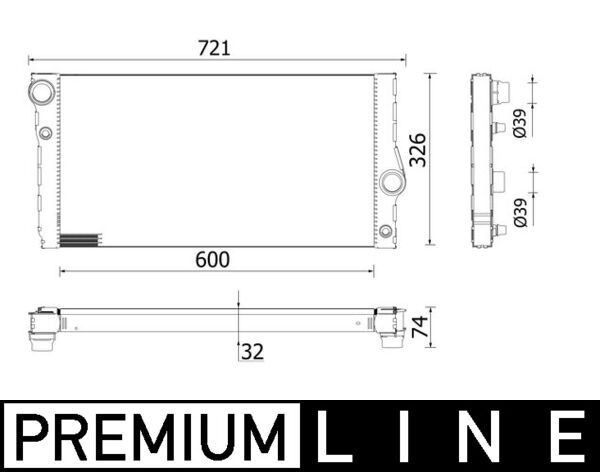 MAHLE ORIGINAL Engine radiator Article number: CR 955 000P cheaply