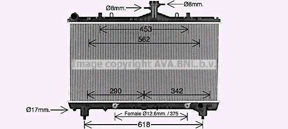 PRASCO Engine radiator Article number: CT2073 cheaply