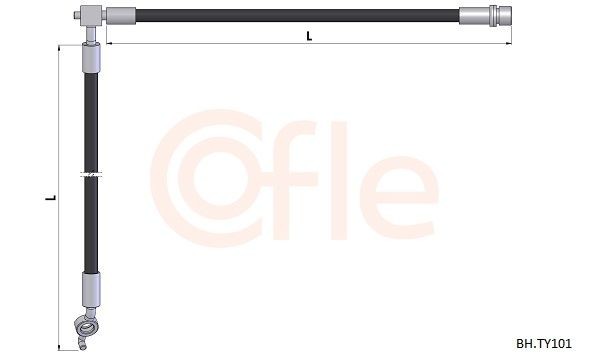 COFLE Brake hose Article number: BH.PE036 cheaply