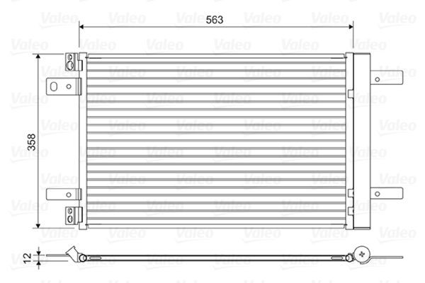 VALEO Air conditioning condenser Article number: 822550 cheaply