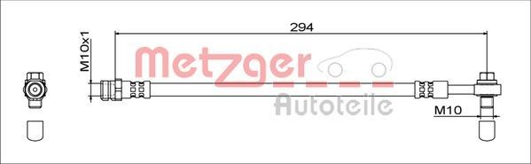 METZGER Brake hose Article number: 4111538 cheaply