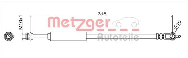 METZGER Brake hose Article number: 4111629 cheaply