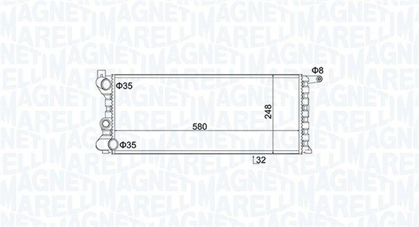 MAGNETI MARELLI Engine radiator Article number: 350213154100 cheaply