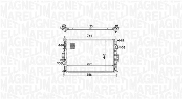 MAGNETI MARELLI Engine radiator Article number: 350213157700 cheaply