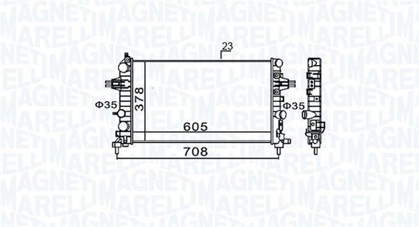 MAGNETI MARELLI Engine radiator Article number: 350213159300 cheaply