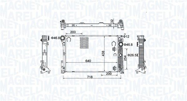 MAGNETI MARELLI Radiaator, mootorijahutus Artikli number: 350213159800 soodsalt