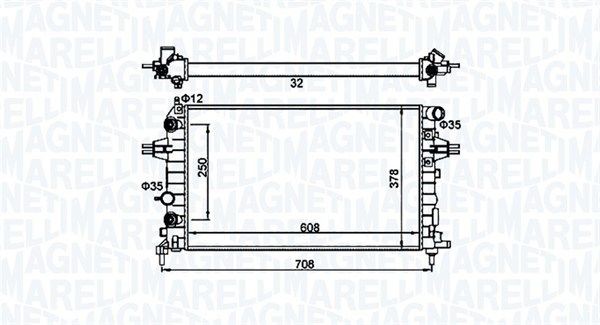 MAGNETI MARELLI Engine radiator Article number: 350213161700 cheaply