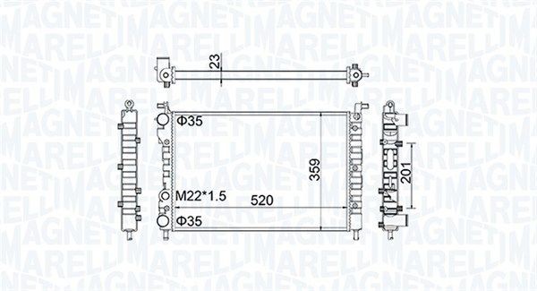 MAGNETI MARELLI Engine radiator Article number: 350213171100 cheaply