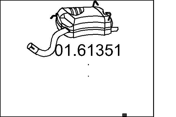 MTS Rear silencer Article number: 01.61351 cheaply