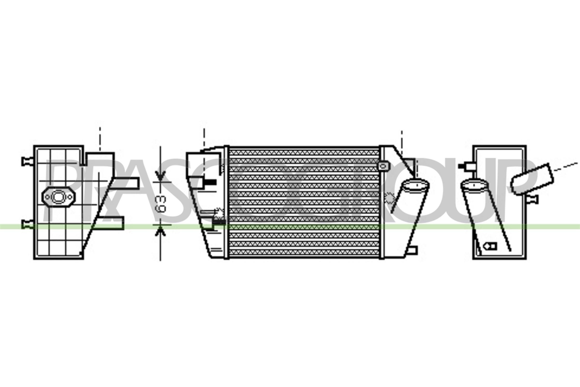 PRASCO Intercooler Article number: AD020N002 cheaply