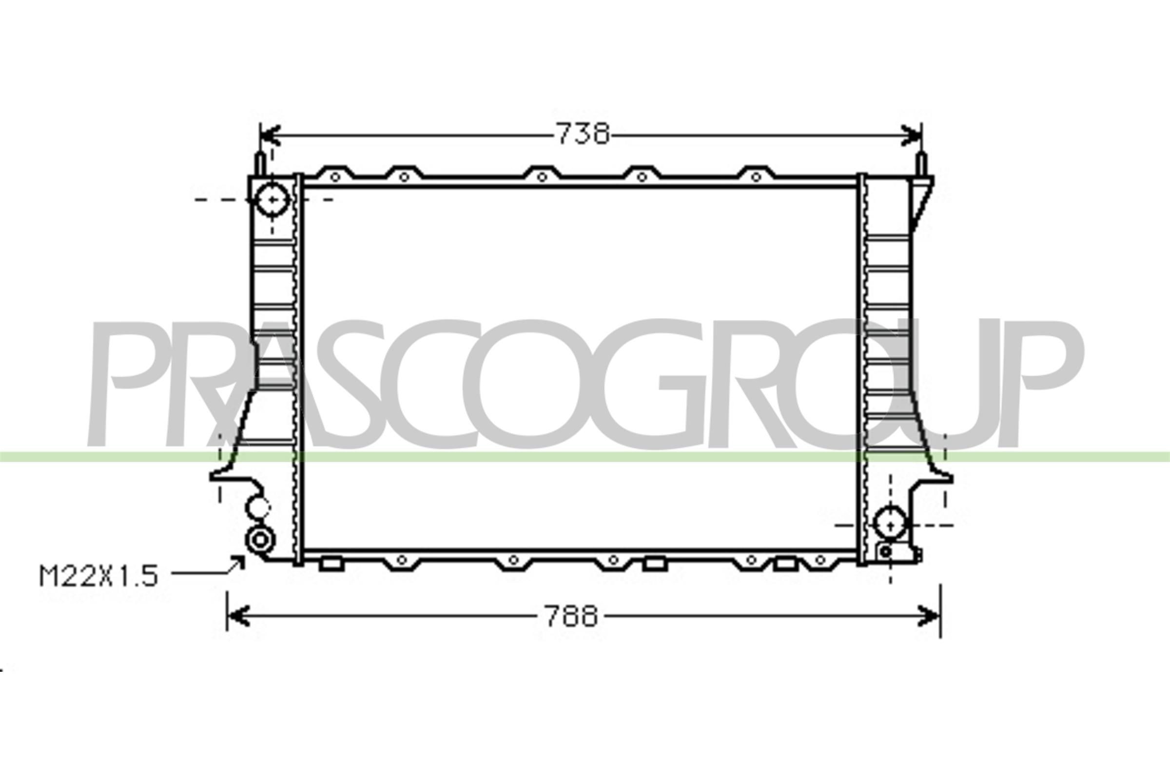 PRASCO Engine radiator Article number: AD029R005 cheaply