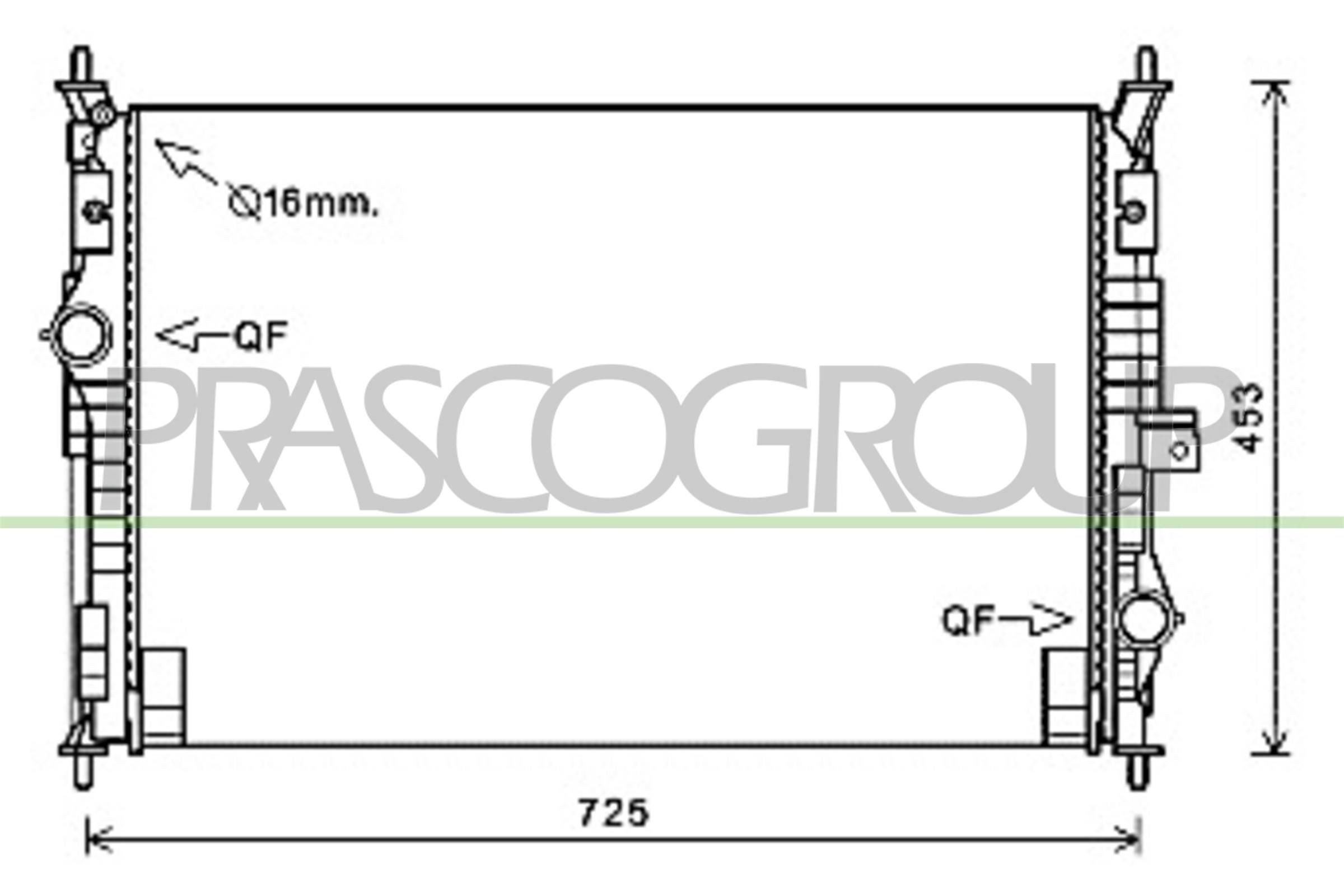 PRASCO Engine radiator Article number: CI450R001 cheaply