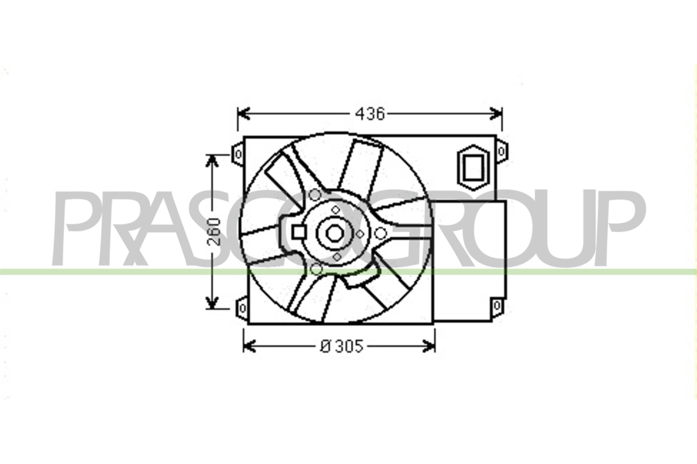 PRASCO Fan, radiator Article number: CI950F001 cheaply