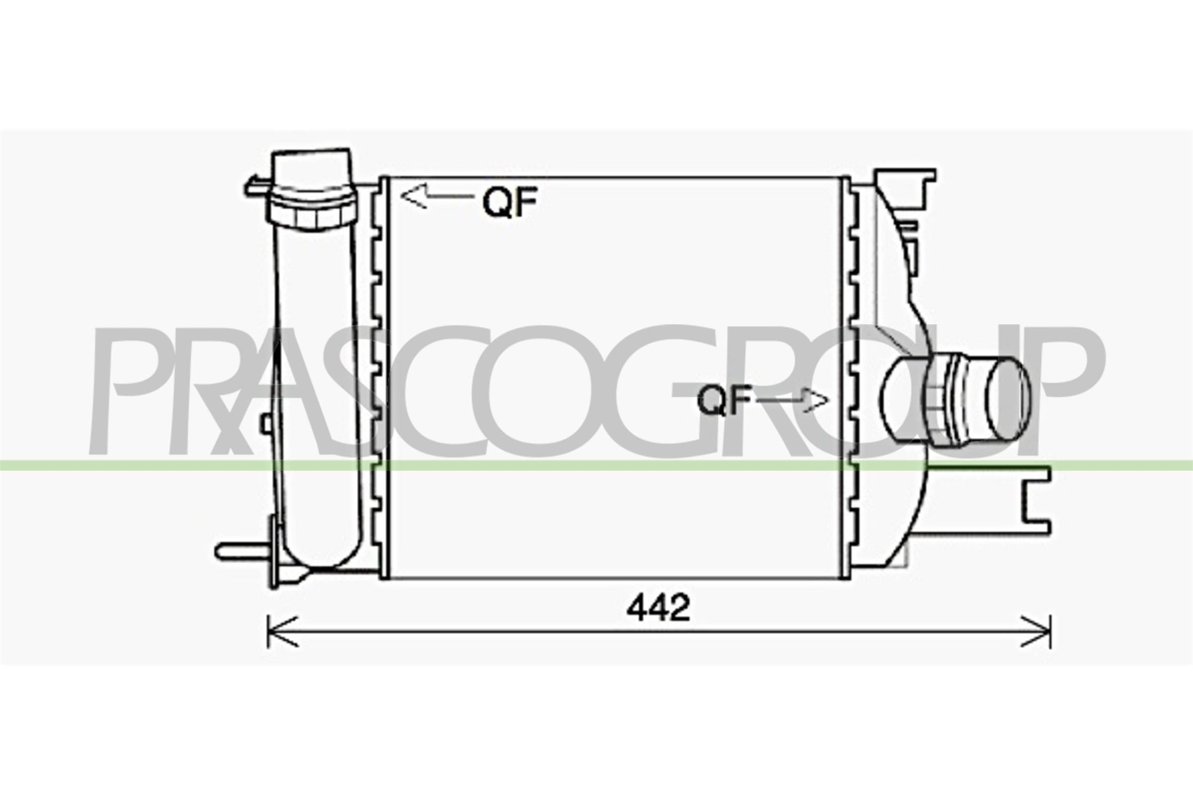 PRASCO Intercooler Article number: DA226N001 cheaply