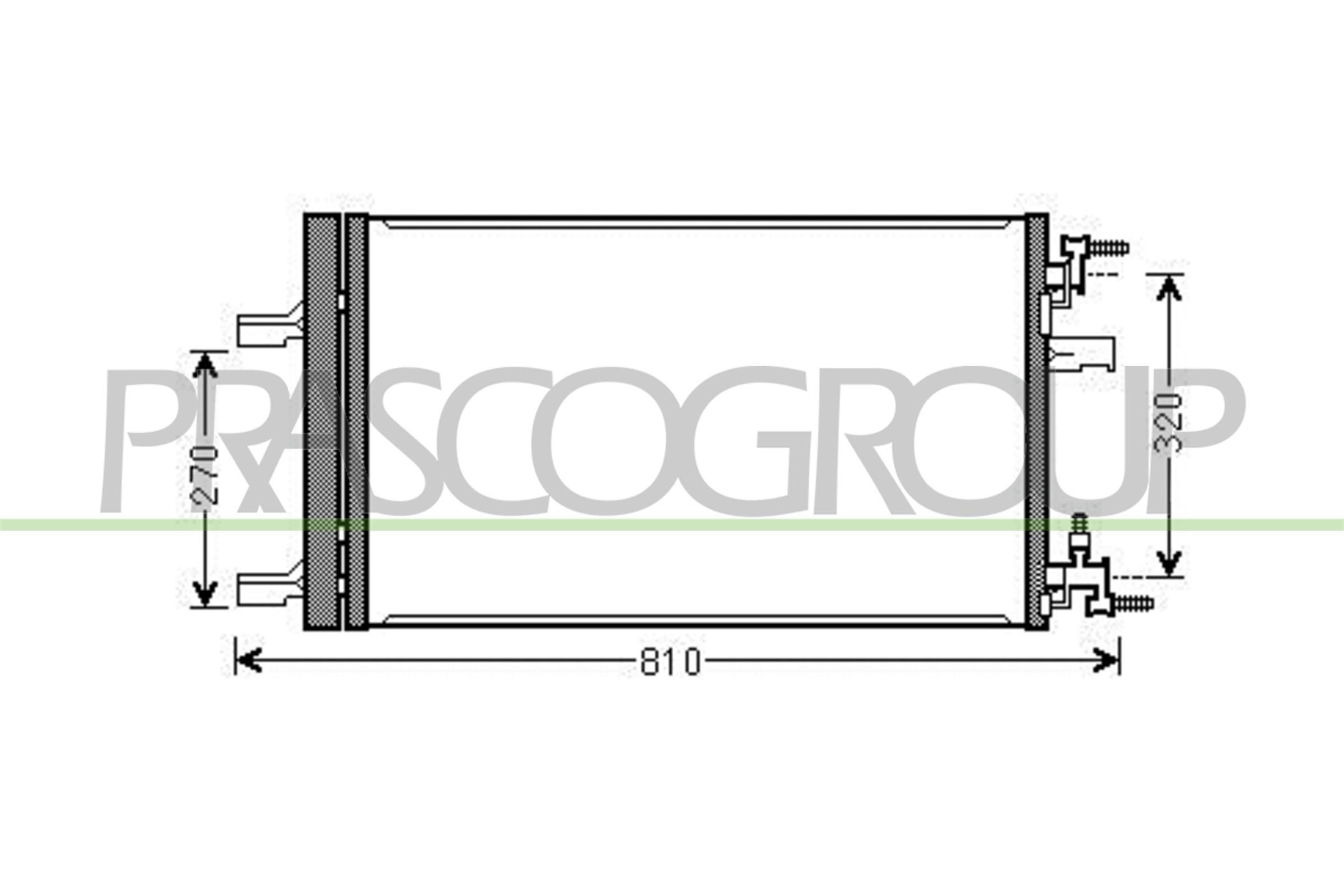 PRASCO Air conditioning condenser Article number: DW040C001 cheaply