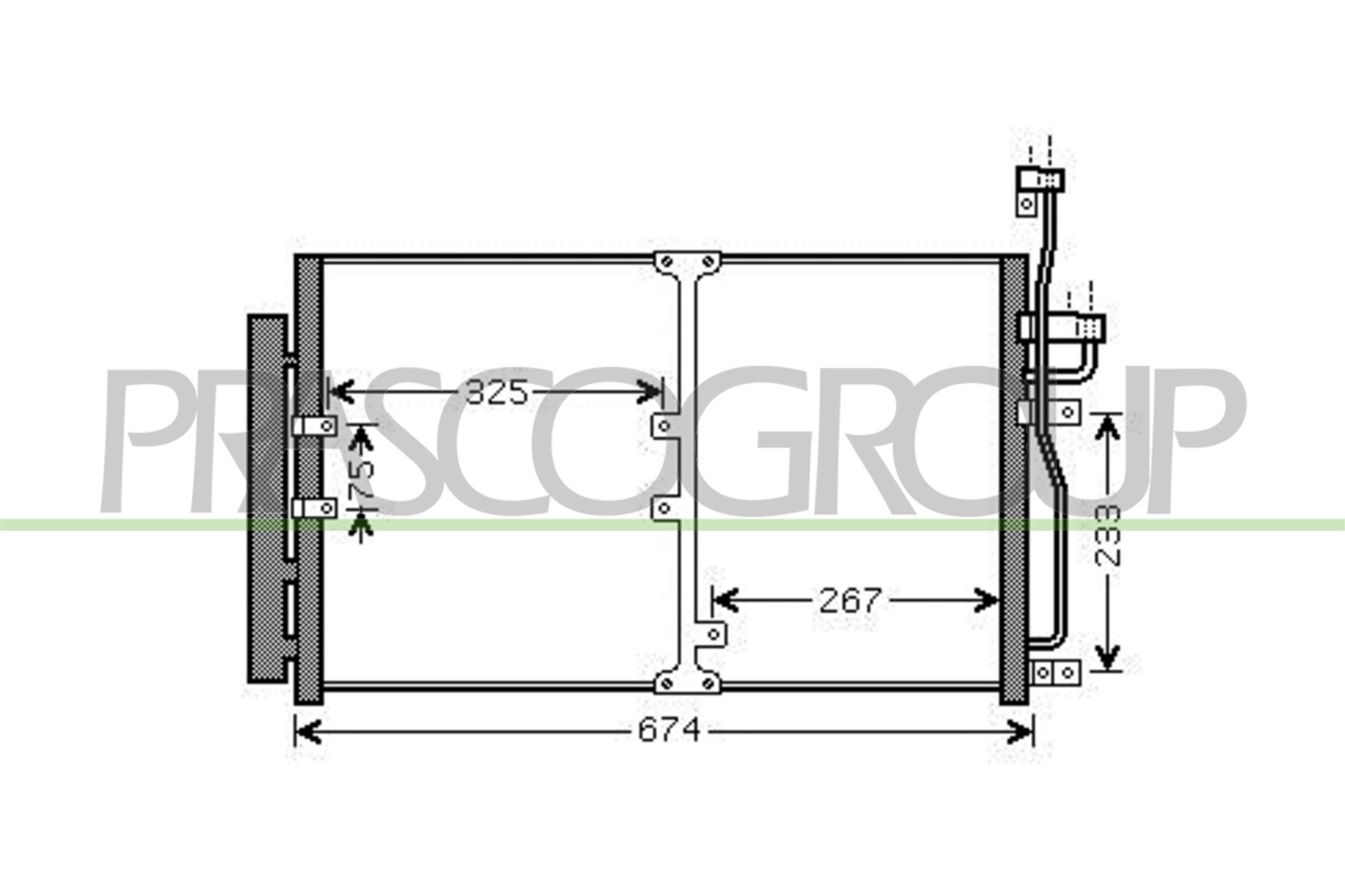 PRASCO Air conditioning condenser Article number: DW720C001 cheaply
