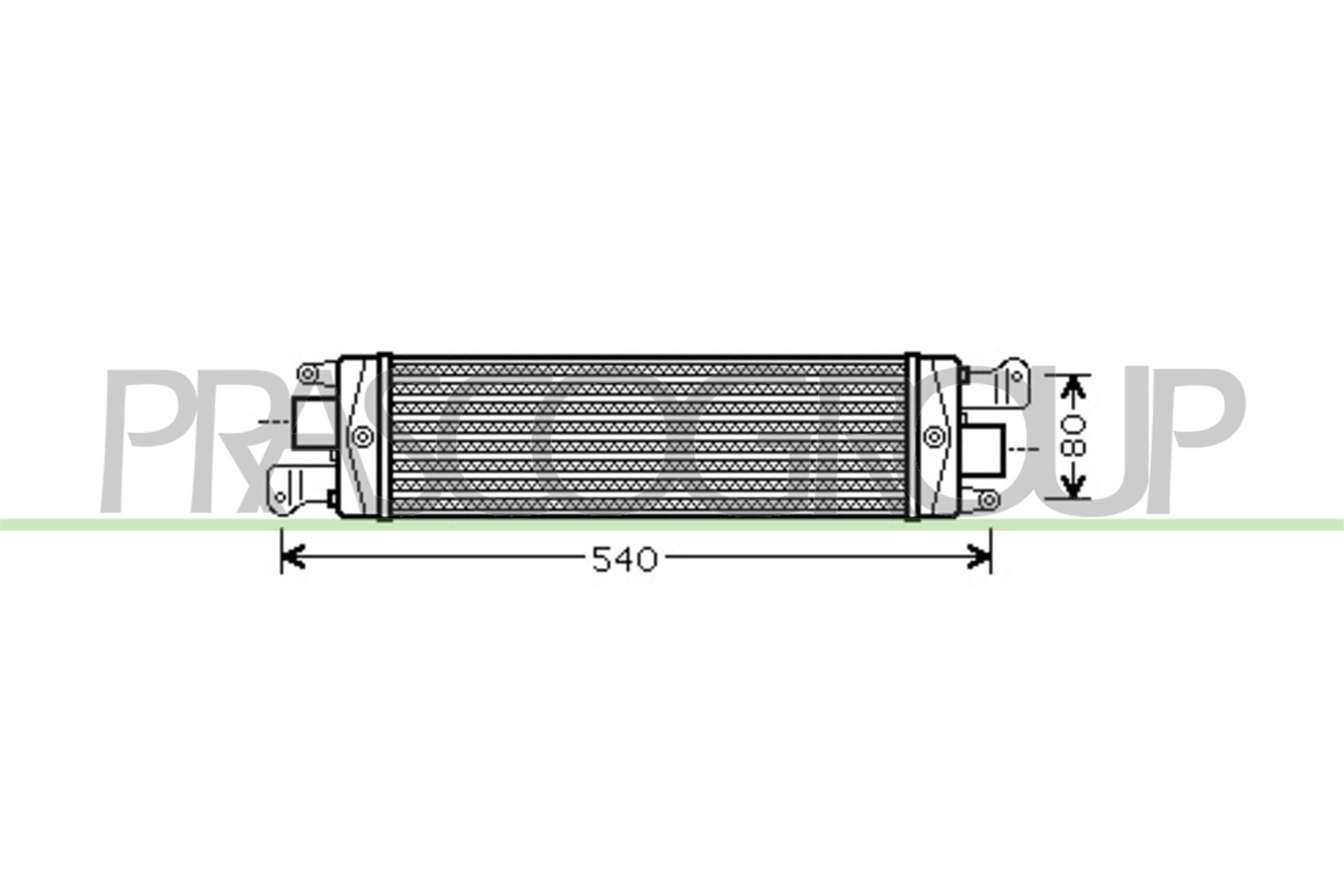 PRASCO Intercooler Varenummer: FT113N001 billige