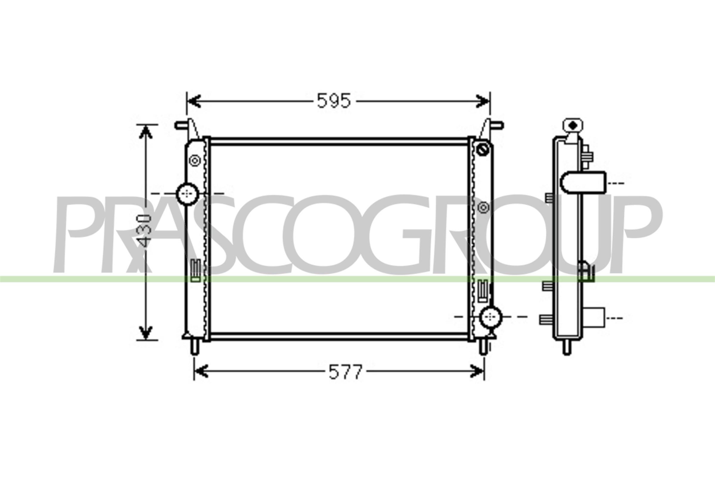 PRASCO Engine radiator Article number: FT114R001 cheaply