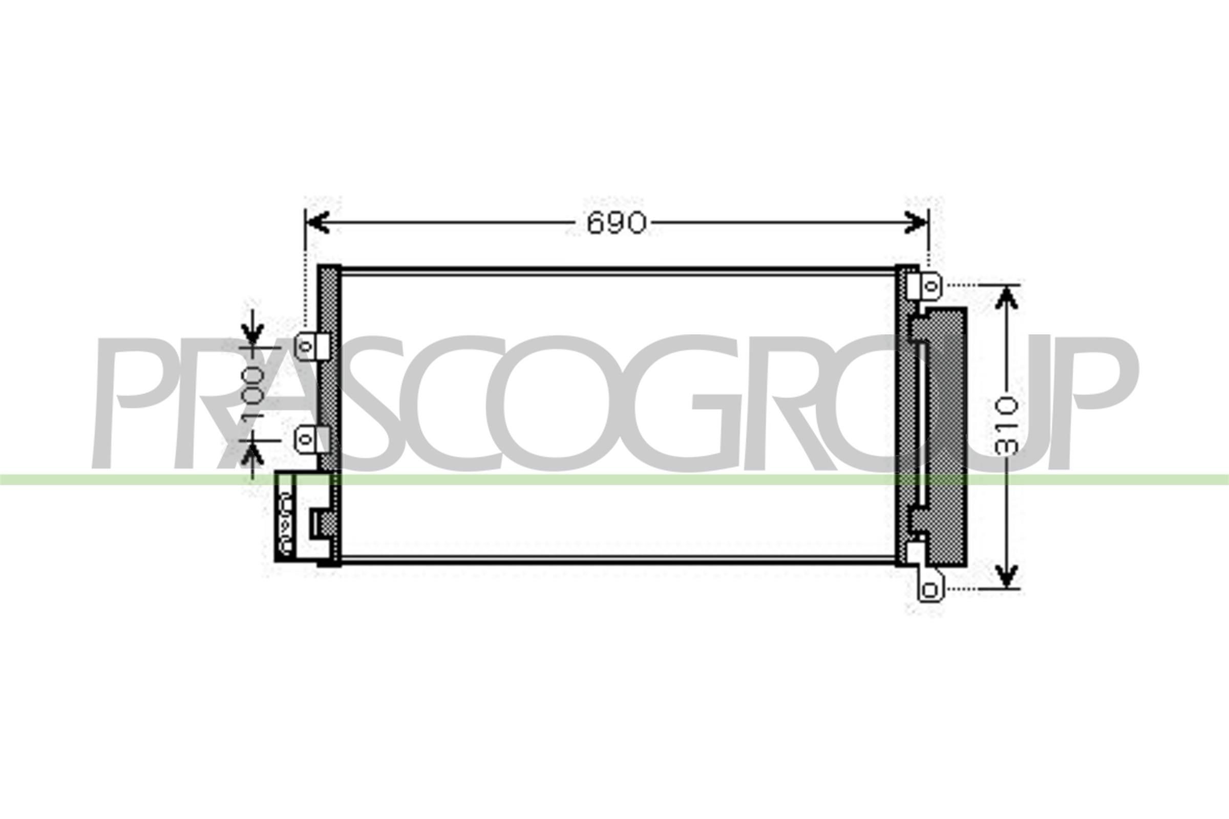PRASCO Air conditioning condenser Article number: FT440C001 cheaply