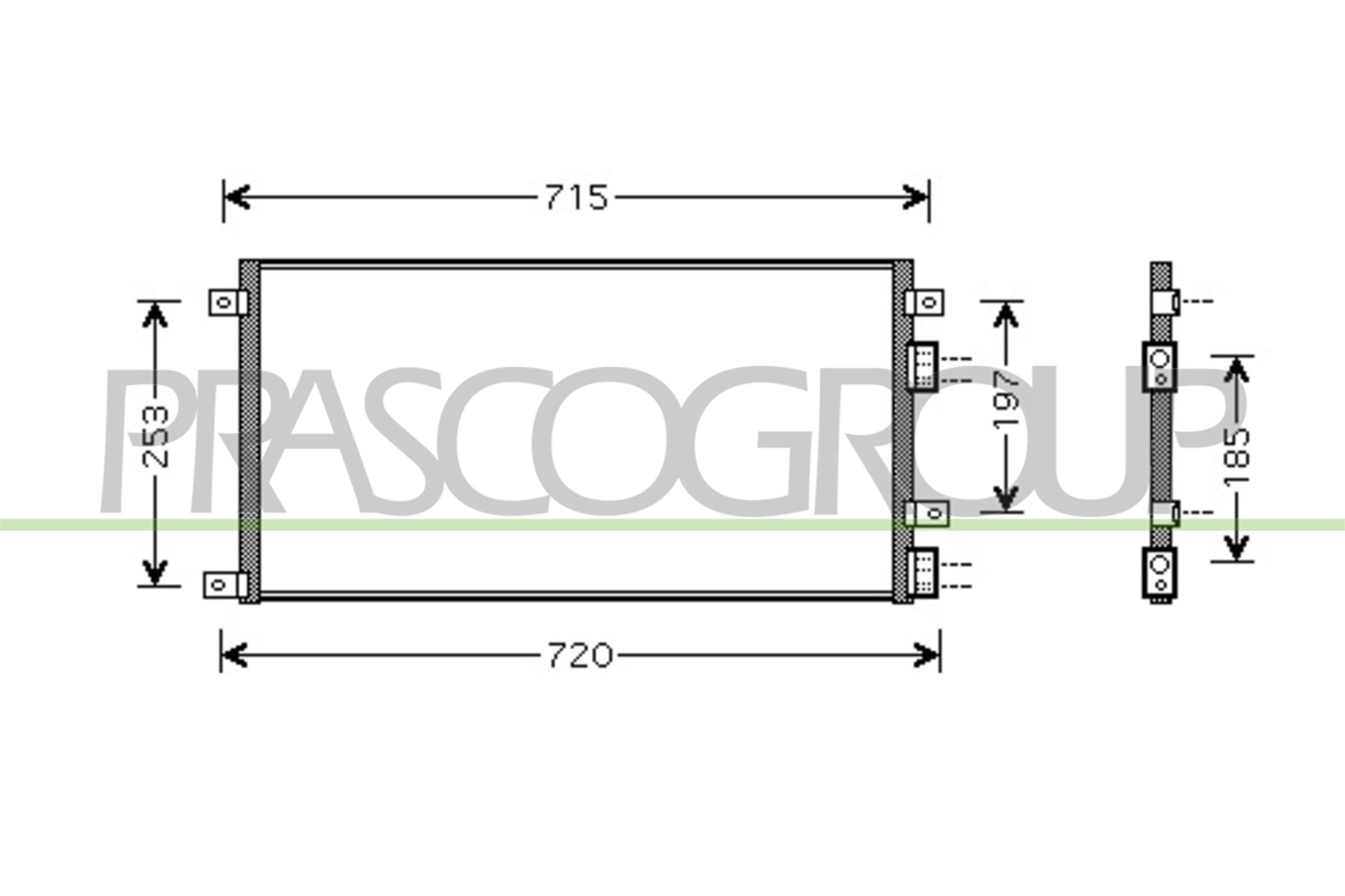 PRASCO Air conditioning condenser Article number: FT926C001 cheaply