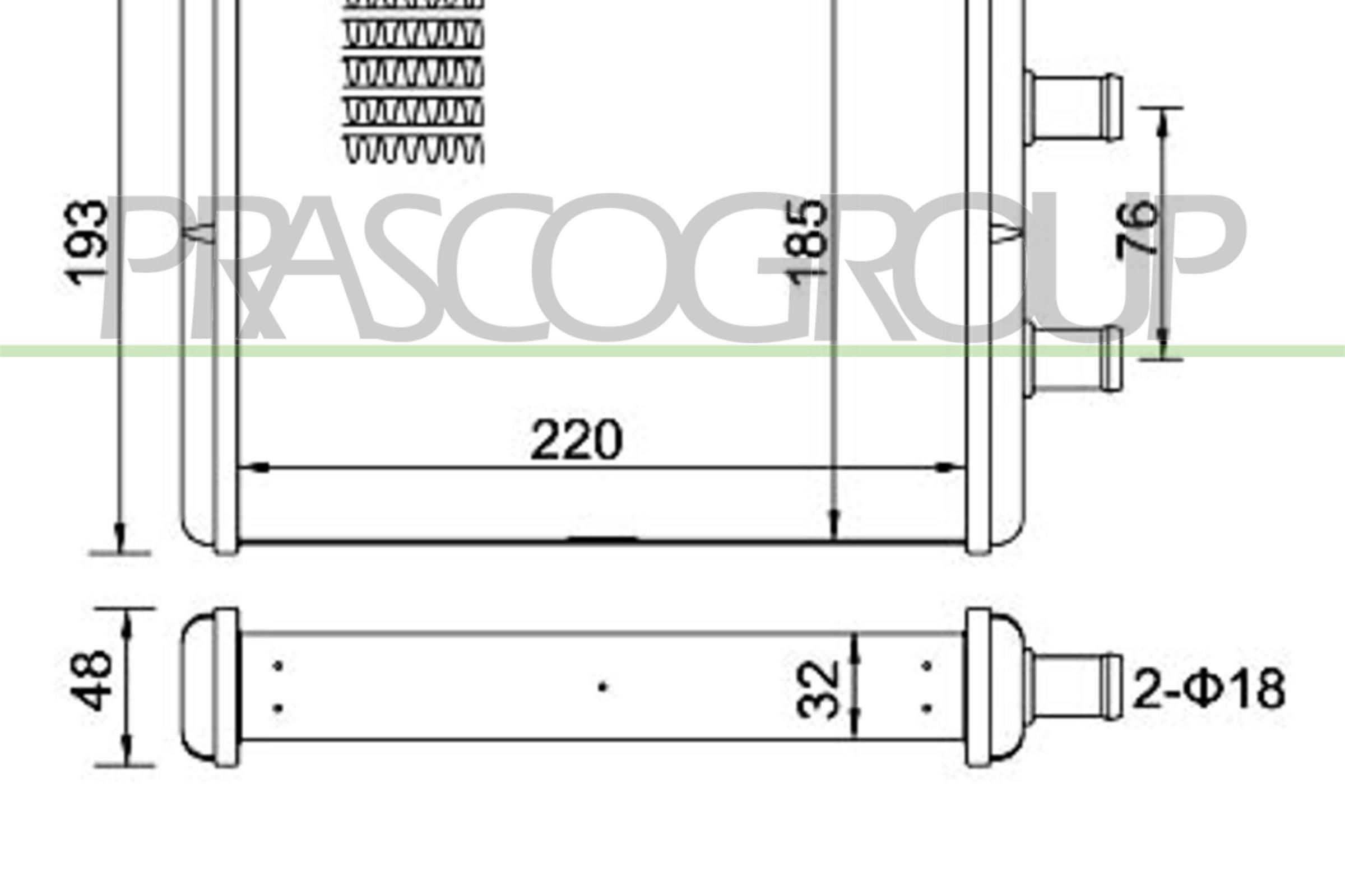 PRASCO Heater matrix Article number: FT927H001 cheaply